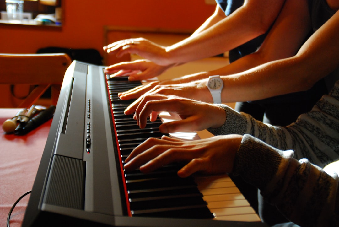 a person playing a piano
